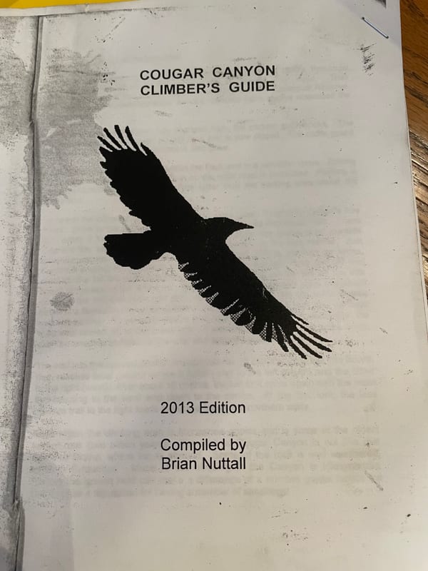 Cougar Canyon Climber's Guide